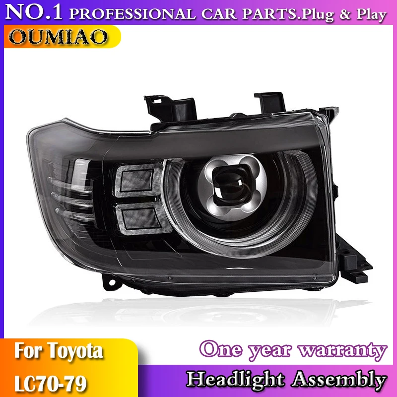 

Car For Toyota LC70-79 Land Cruiser LC7 series Headlights Assembly Modified Laser dual-light lens Turn Signal Accessories