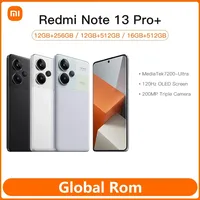 Global Rom Xiaomi Redmi Note 13 Pro+ Plus 5G 256GB 512GB Smartphone Dimensity 7200-Ultra 200MP OIS Camera 120W Charging MIUI 14