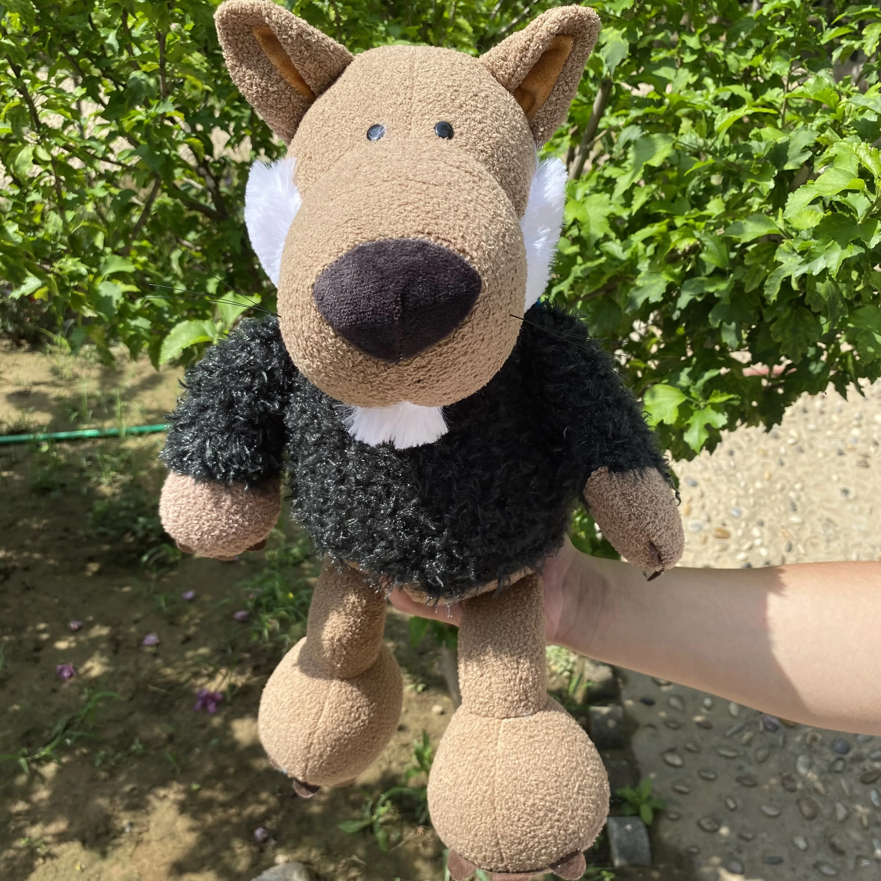 25-80cm Black Color Wolf with Sheep Cloth Plush Toy for Cute Baby/ Kids Gift, Plush Doll