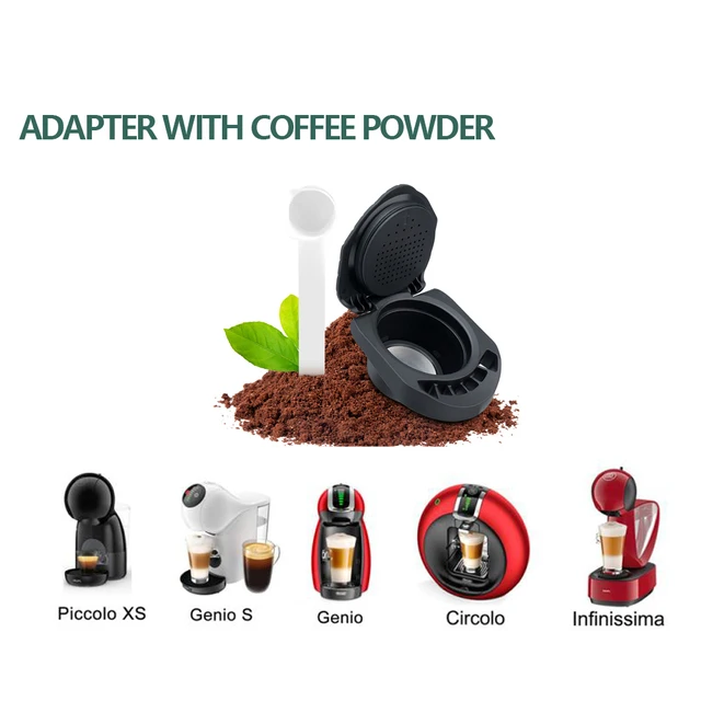 Adapter für Dolce Gusto Kaffeemaschine mit Nespresso Originalkapsel/Kaffeepulver hinzufügen für Dolce Gusto Piccolo xs Genio 2