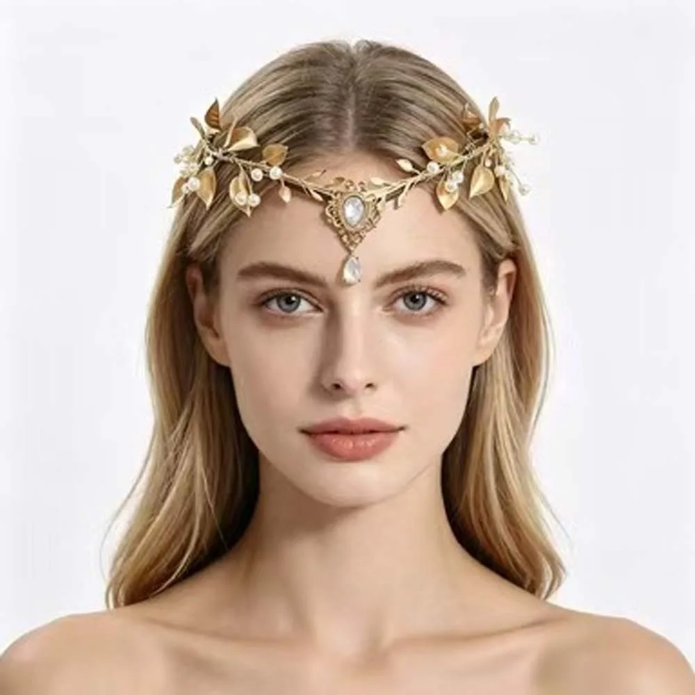 Festival Flower Vine Elven Crown Diadem Fantasy Elf Tiara Head Band Artificial Floral Wreath Fairy Headpiece Hallowmas Cosplay