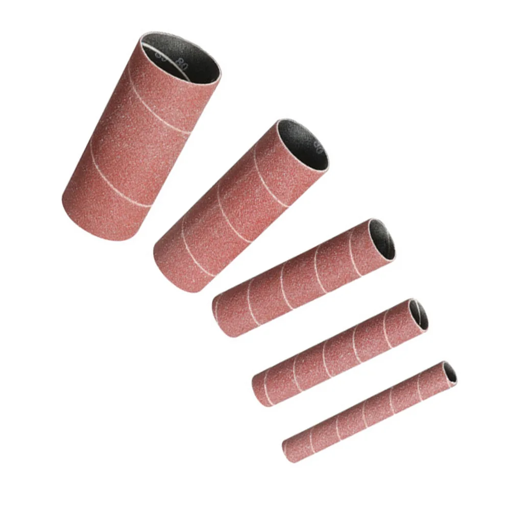 5Pcs Sanding Drum Sleeves Sandpaper Drum 80/150/240 Grit Sandpaper Roll 115mm 13/19/26/38/51mm For Rotary Tool Grinder Parts