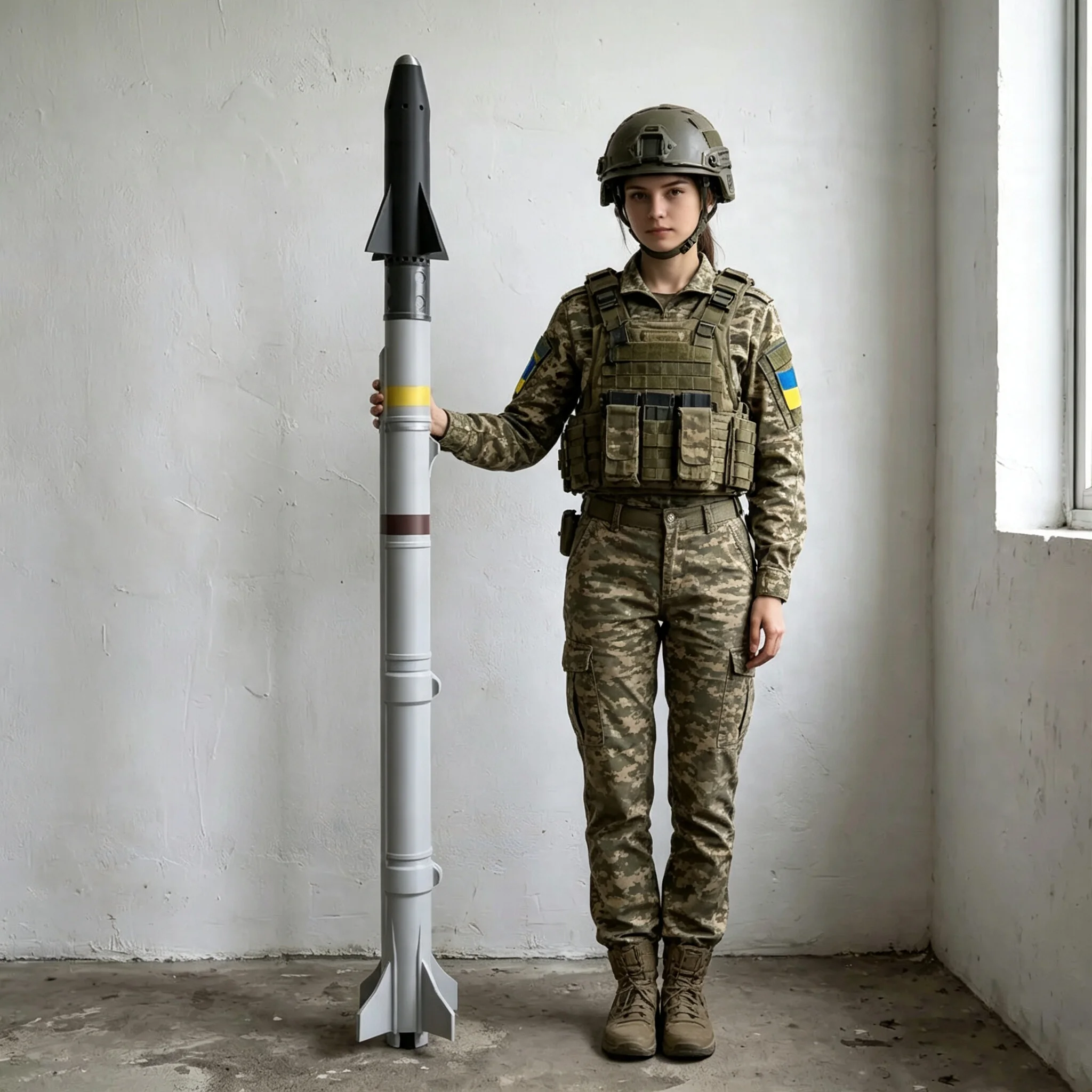 1/2 Scale 3D Printed USAF AIM-9X Sidewinder Missile Model Ornament for Military Fans Home Decor Cosplay Prop