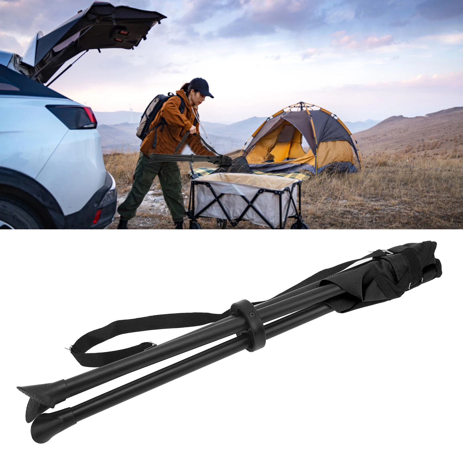 Klappbarer Stativhocker, rutschfest, 200 kg belastbar, faltbarer Stuhl, 600D Oxford-Stoff, gute Stabilität, tragbar für Camping