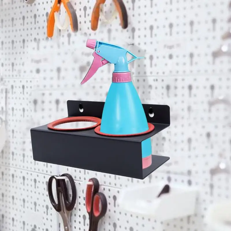 Spray Bottle Storage Rack Wall-Mounted Car Wash Spray Bottle Rail Holder Sturdy Garage Bottle Organizer Car Interior Accessories