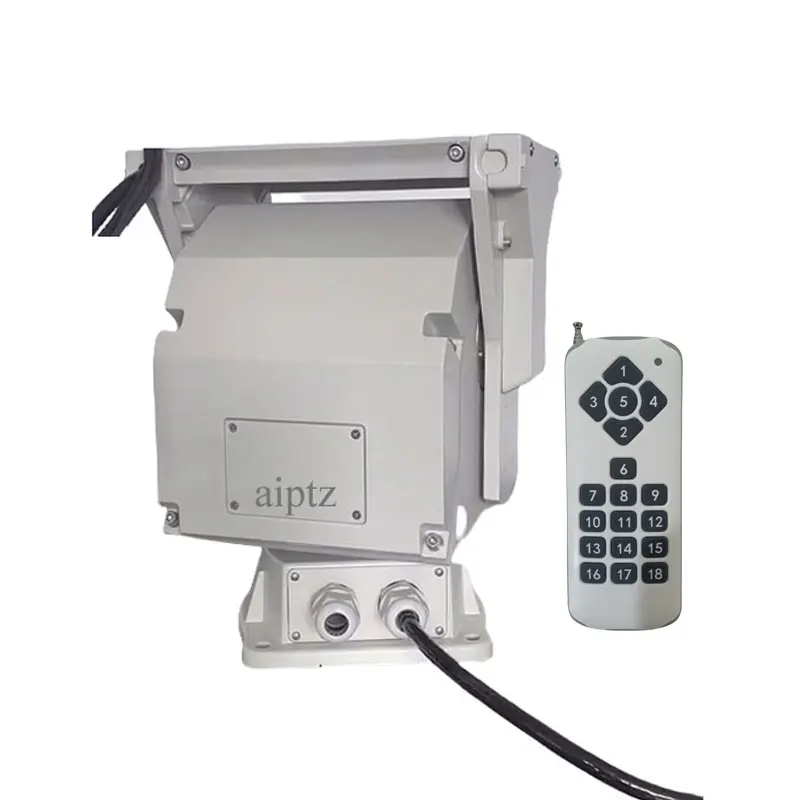 15kg wireless remote control pan/tilt head,supports Pelco_d and unobstructed remote control operation within a range of ≤100m