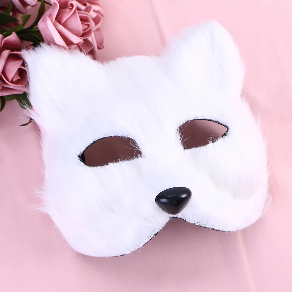 2 pezzi di peluche maschera animale travestimento costume cosplay accessori per feste uomini e donne gatto