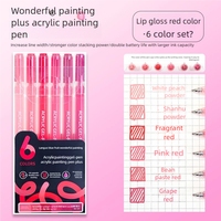 LANGUO 6 Colors Highlighter Pen Fluorescent Markers Drawing Fel Pens Art Japanese Handaccount DIY Cute Pastel Stationery