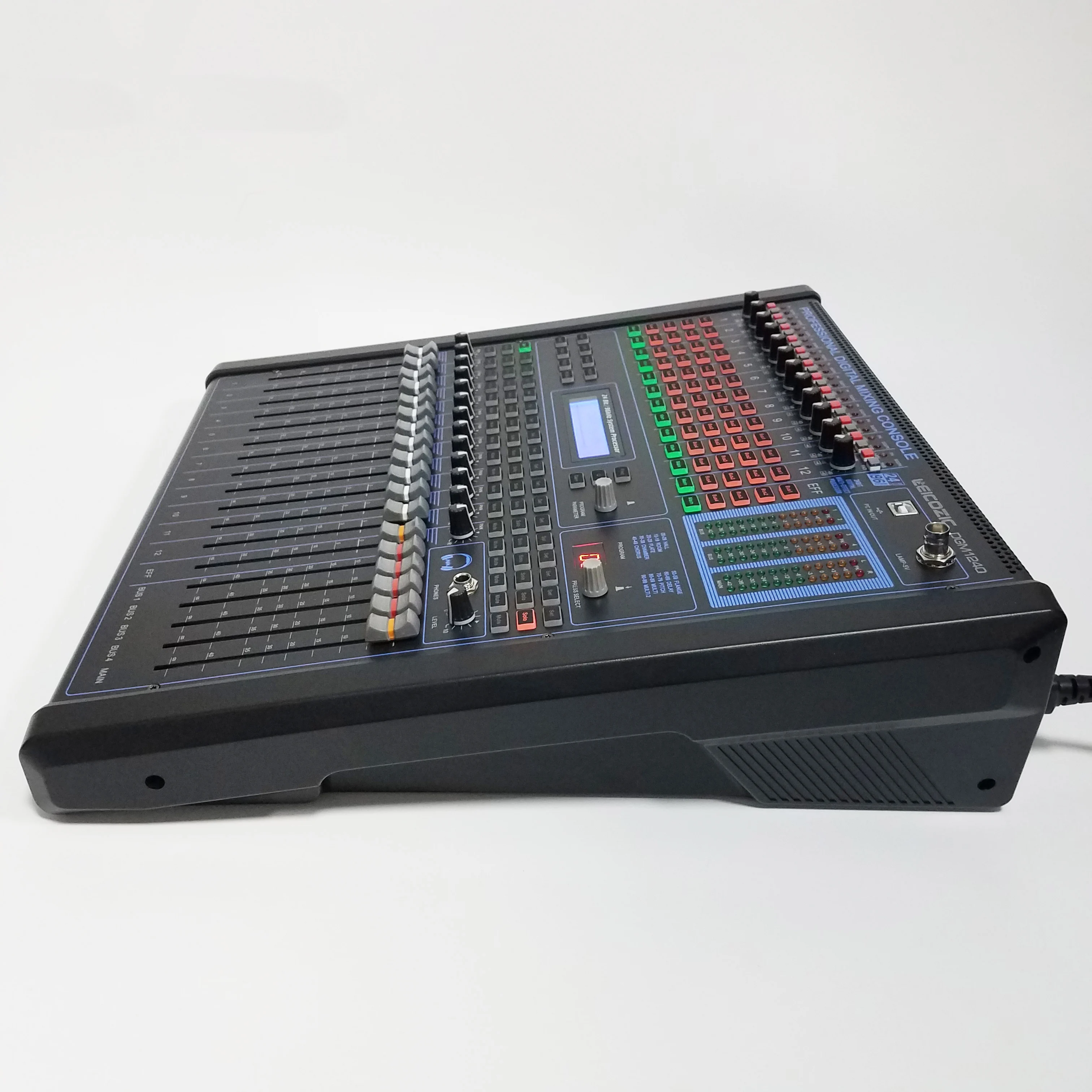 Leicozic-mezclador Digital profesional de 12 canales, Consola de escritorio de mezcla de Audio, Consola de estudio Mikser, DJ para escenario, iglesia, barra de sonido