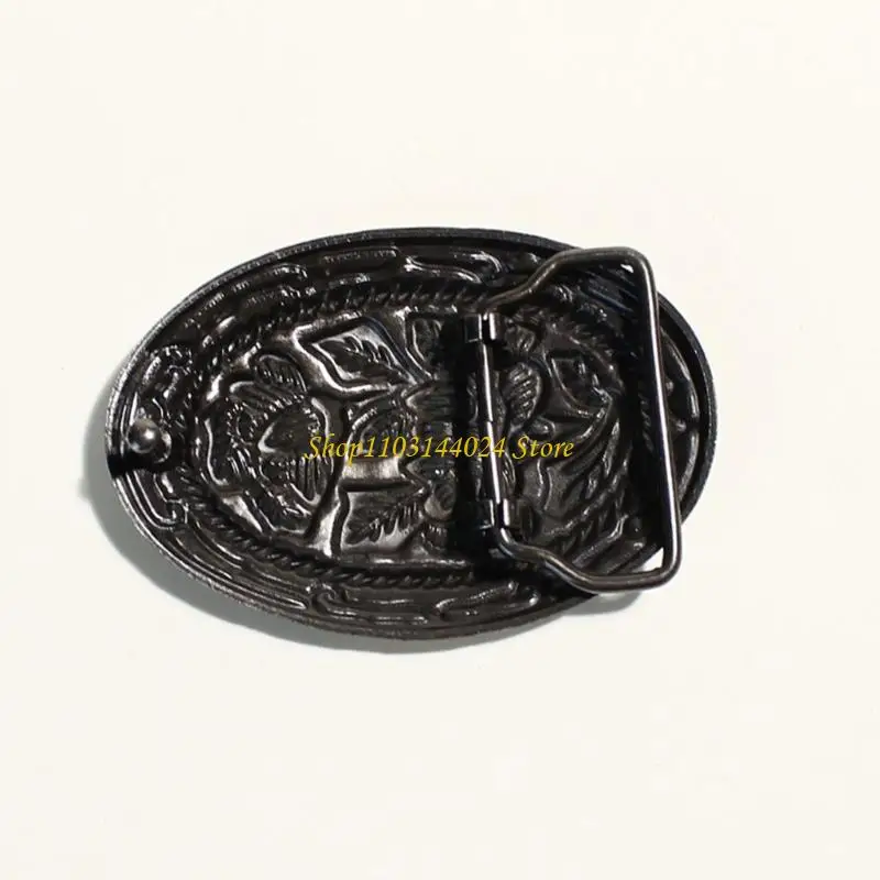 

N5KE Heart Belt Buckles Metal Retro Unique Replacement for Fashion Trend Golden