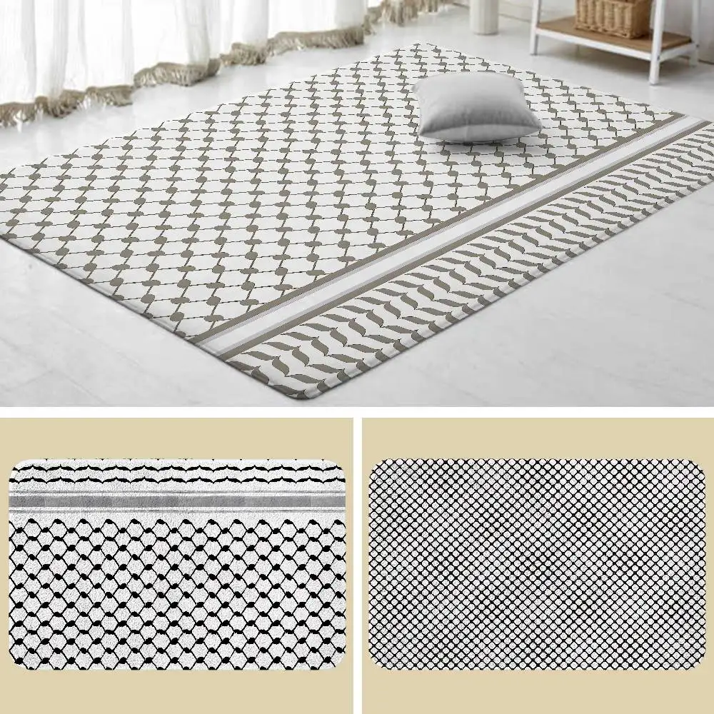 

Hattah Keffiyeh Floor Mat Bathroom Absorbent Mat Simple Door Dirt-resistant Mat Home Kitchen Mat Foot Mat Entry Mat