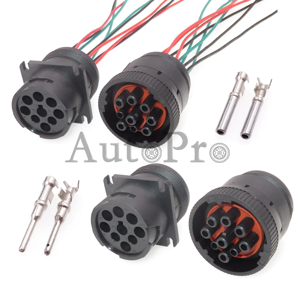 1 Set 9 Hole Car Starter Wiring Socket Electrical Plug HD16-9-1939P HD16-9-1939S Auto Diagnostic Interface Cable Connector