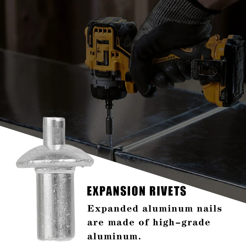 Aluminum Hammer Drive Rivets with Round Knock Type Expansion Small Rivets to Improve Strength Durability Nails Screws Fasteners