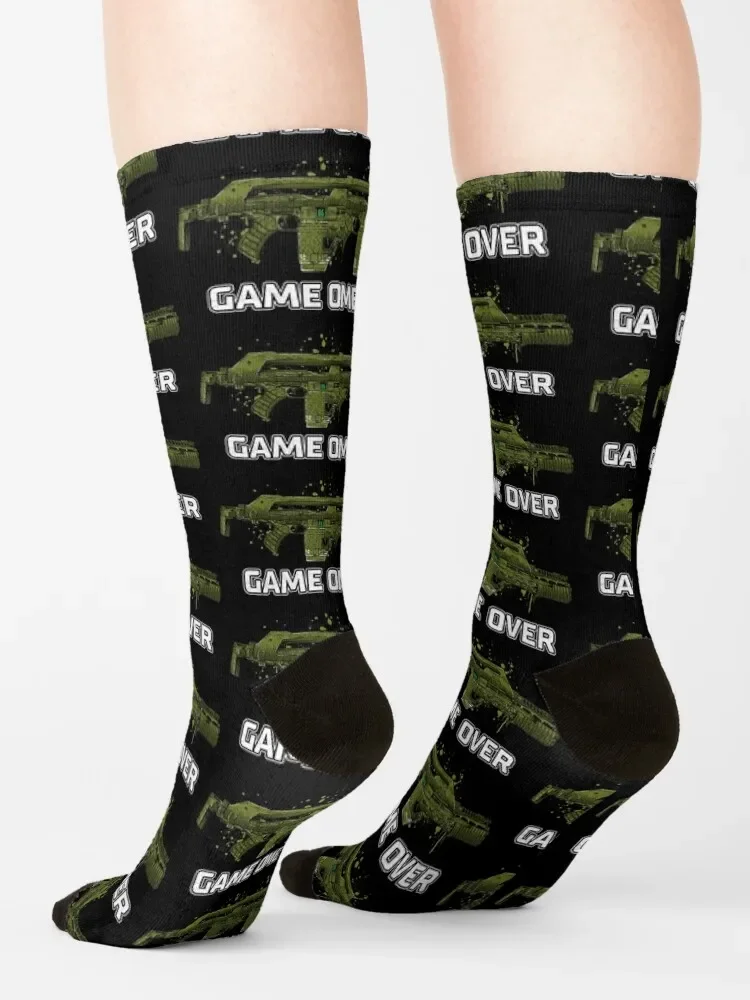 Calcetines de ciclismo para hombre y mujer, calcetines bonitos de Game Over Marines