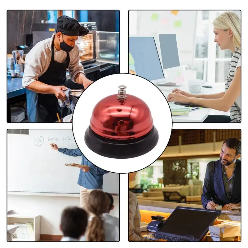 Service Bell Metal Desktop Call Bell Metal Anti-Rust Desk Service Bell For Counters Hotels Kitchens Offices Restaurants