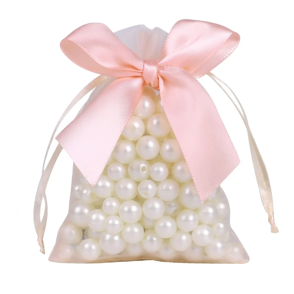 

200pcs/lot Sheer Organza Bags Wedding Favor Bags Jewelry Gift Bags for Party Birthday Baby Shower Christmas Festival