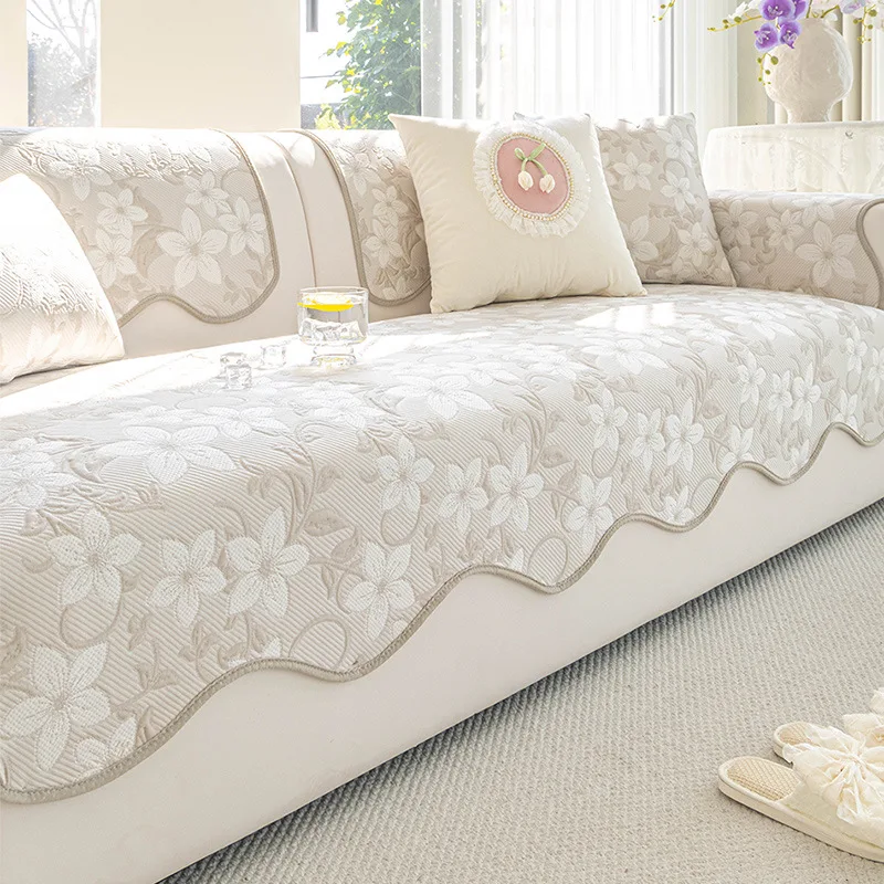Summer Ice Silk Sofa Cover Universal Non-slip Sofa Mat Cool Feeling Mat Cushion Sofa Towel Couch Slipcovers for Living Room Home