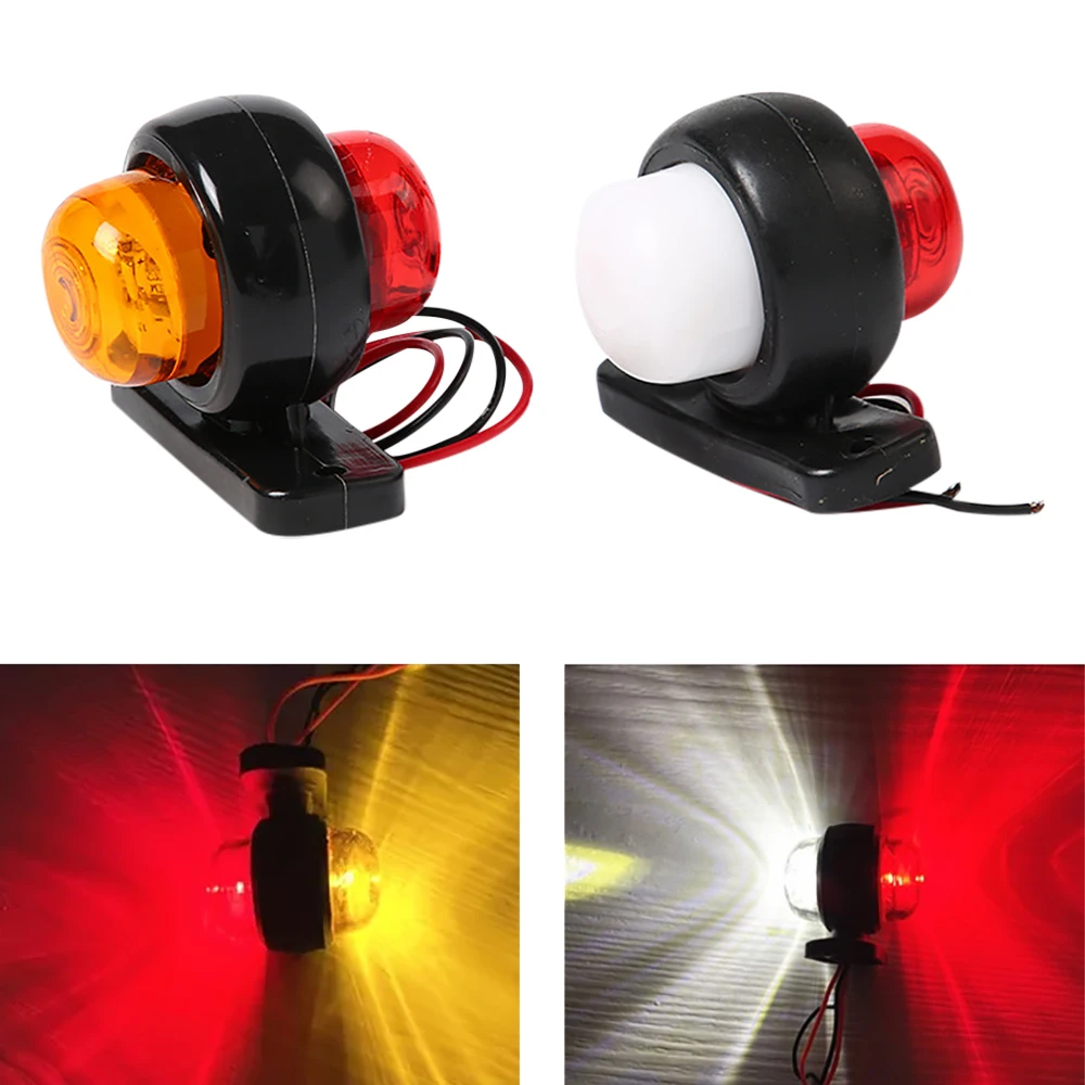 2PCS 12V 24V Truck Trailer Lights LED Side Marker Position Lamp Lorry Tractor Clearance Lamps Parking Light Red White