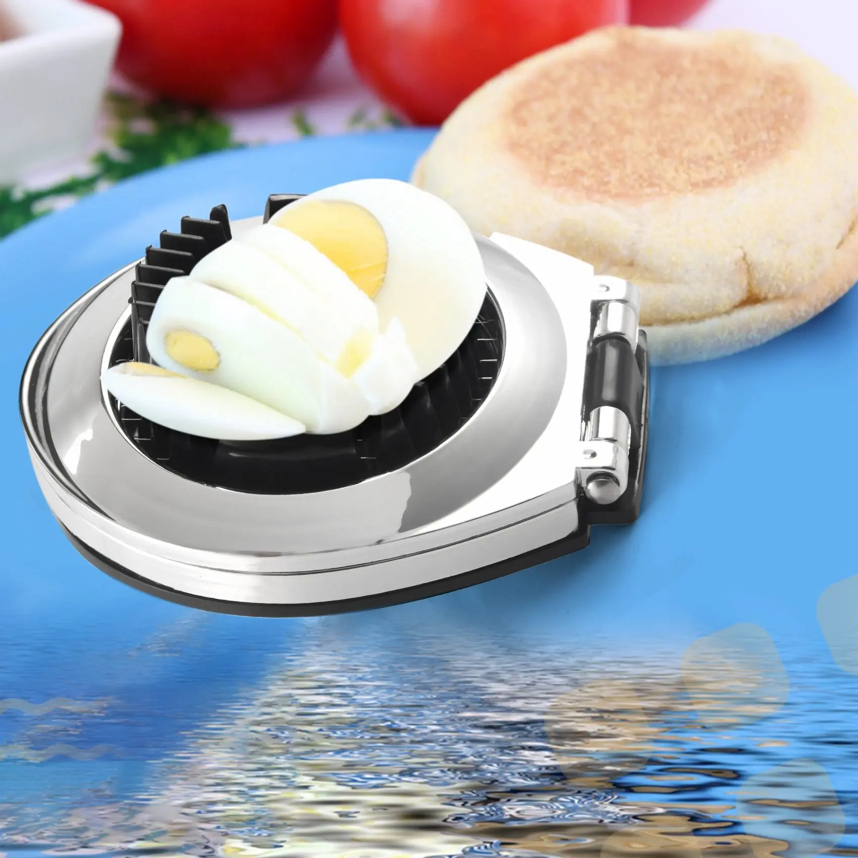 Egg Slicer, Egg Cutter Heavy Duty Slicer for Strawberry Fruit Garnish Slicer, Stainless Steel Wire with 2 Slicing Styles