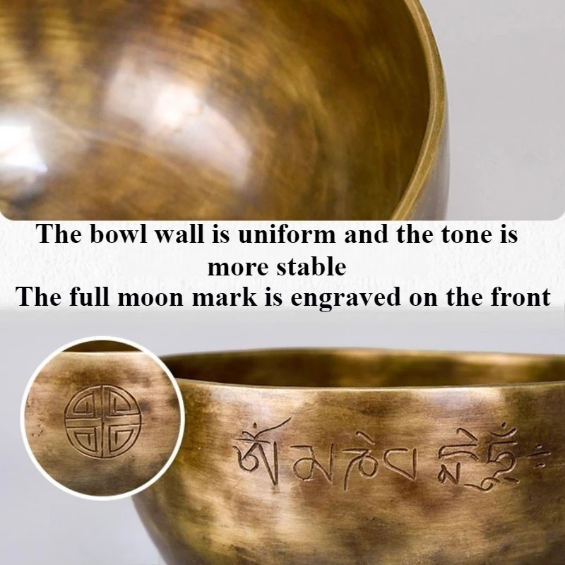 Sound Healing Singing Bowl Handmade Copper Sound Bowl Yoga Meditation Singing Bowls Buddhist Mindfulness Percussion Instruments