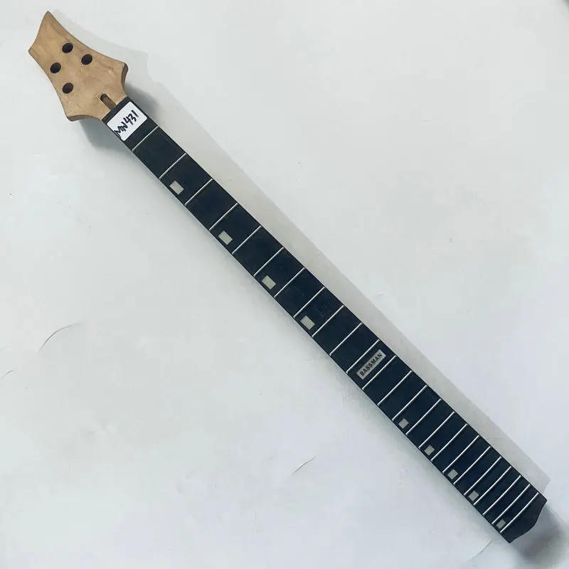 

MN431 4 Strings Electric Bass Neck Maple with Rosewood 24 Frets No Logo for DIY Replace Surface Damages and Dirty