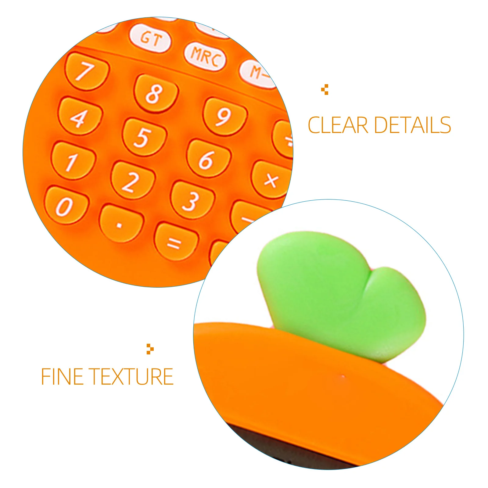 آلة حاسبة إلكترونية على شكل جزرة برتقالية محمولة مكونة من 12 رقمًا وخفيفة الوزن وآلة حاسبة للاستخدام المنزلي والمكتب والمدرسة