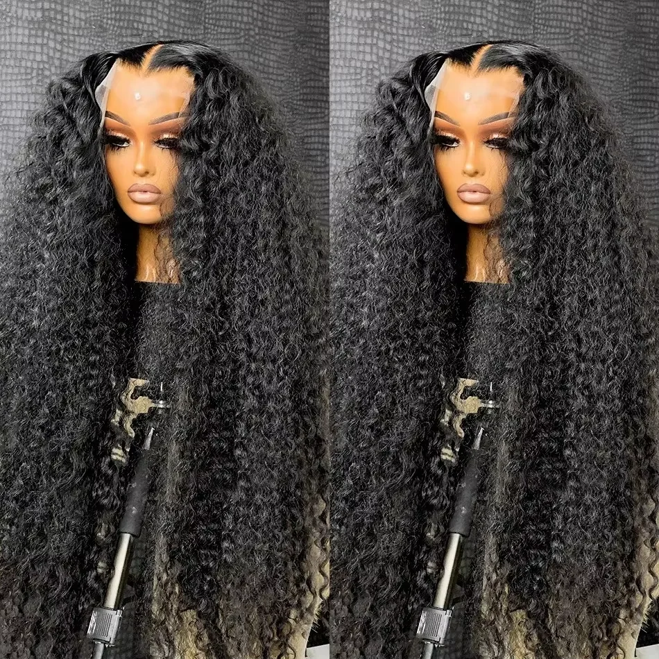 Ketebalan 180 13x6 Hd wig Frontal renda Brasil 30 32 34 inci wig rambut manusia keriting gelombang dalam 100% UNTUK WANITA HITAM prepked