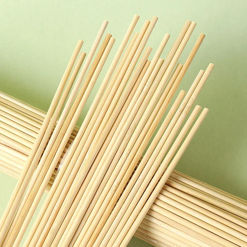 15/20/25/30cm Bamboo Sticks Natural Wood Long Skewer Food Grade Disposable Party Barbecue Fruit BBQ Tools Catering Grill Camping