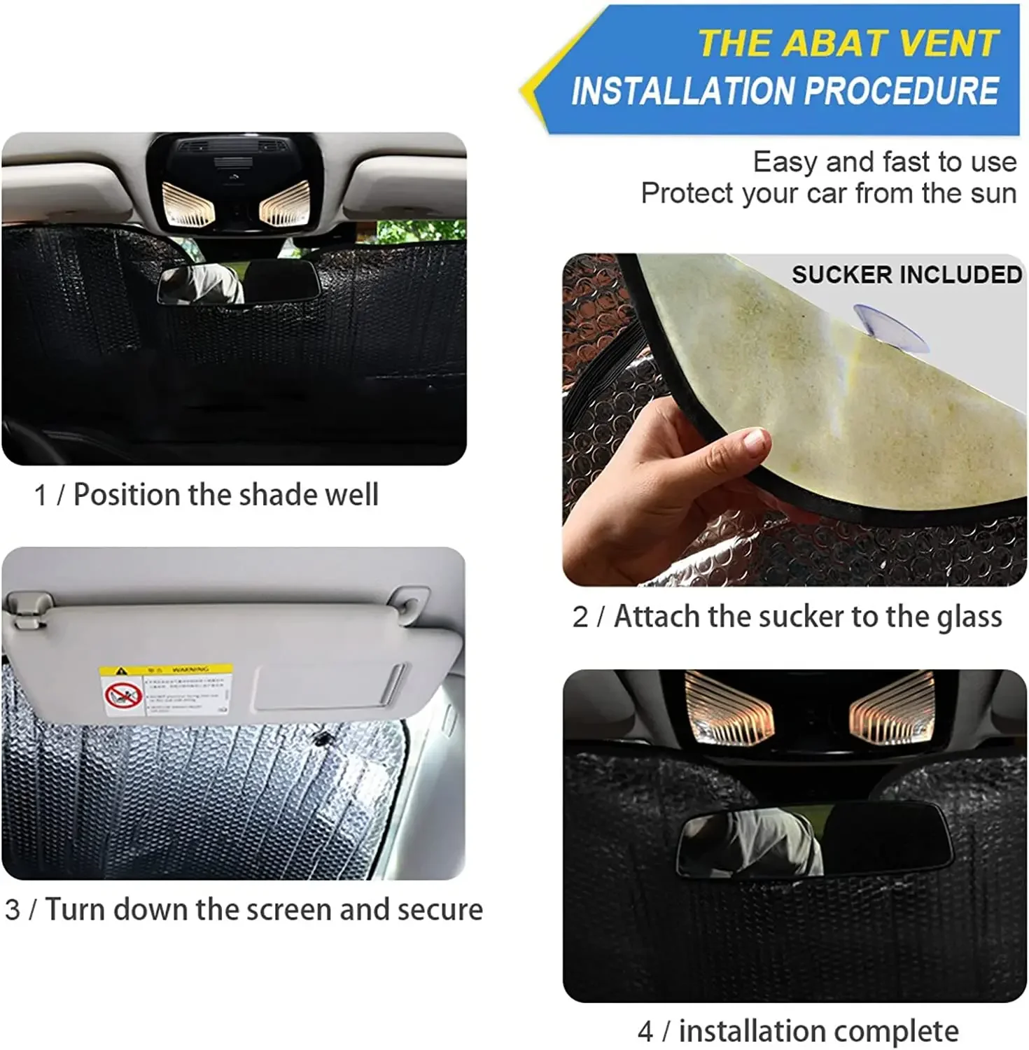 Beach Seashell Starfish Car Windshield Sunshade Foldable Blocks Sun Visor Protector Keep Cool for Car Truck SUV