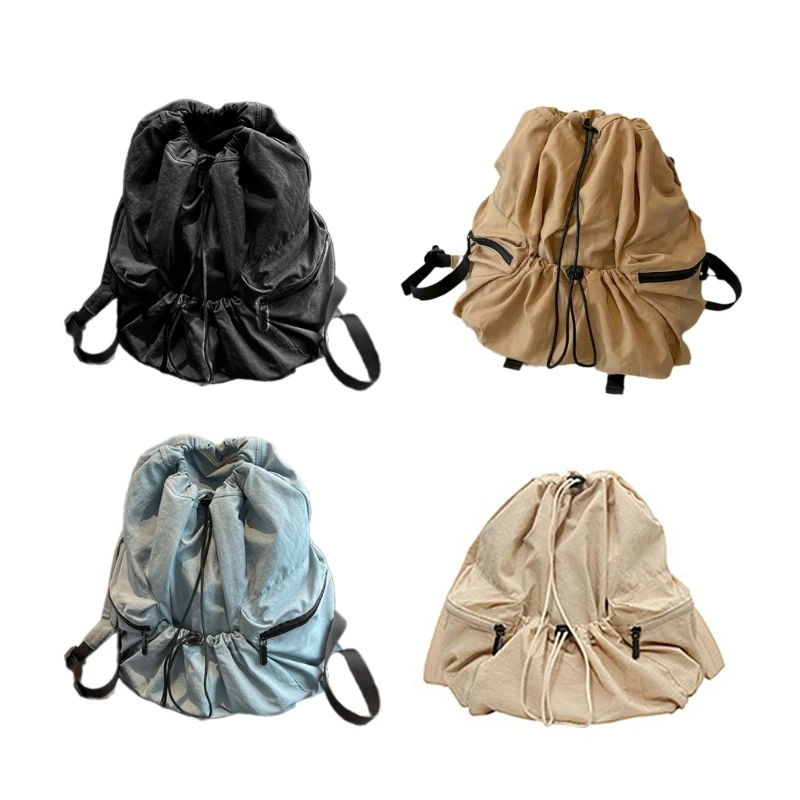 Stylish Drawstring Backpack for Students Casual School Bag and Versatile Daypack Travel or Daily Use