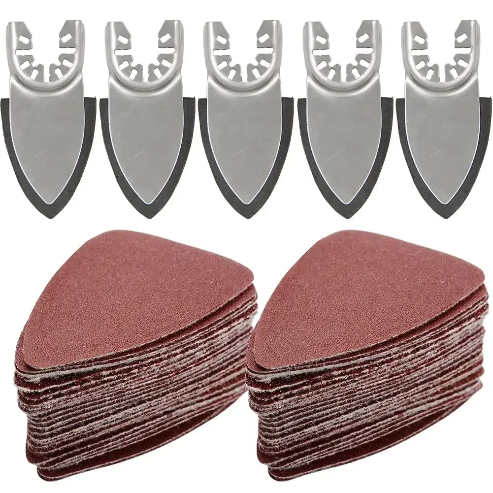 

135 Pcs Detail Oscillating Tool Finger Sanding Pads Sandpaper 60-240 Grits Hook Loop Multitool Sanding Disc for Wood Polishing