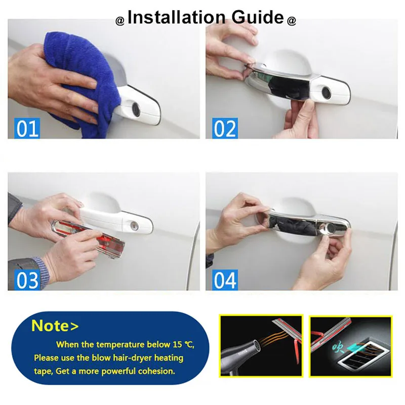 Chrome Door Handle Cover Trim Overlay Molding For Ford Focus Escape Kuga C-Max S-Max Galaxy Mondeo 2013 2014 2015 2016 2017 2018