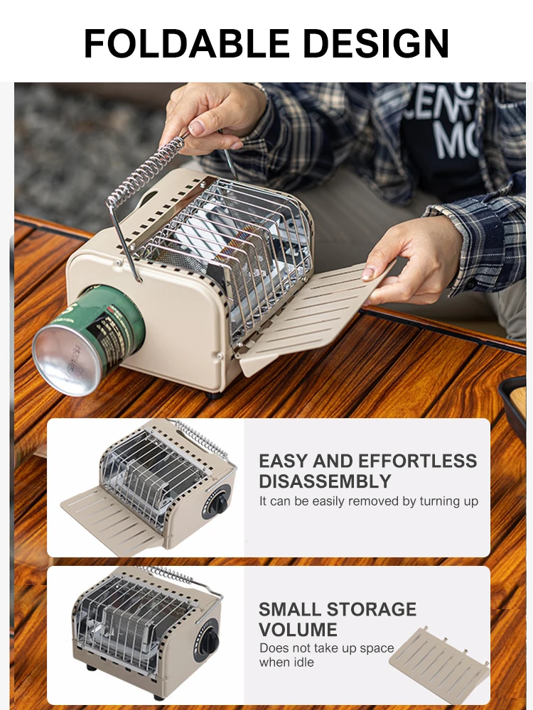 Stainless Steel Outdoor Card Stove, Portable Gas Stove, Suitable for Outdoor Barbecue and Winter Camping And Car Camping