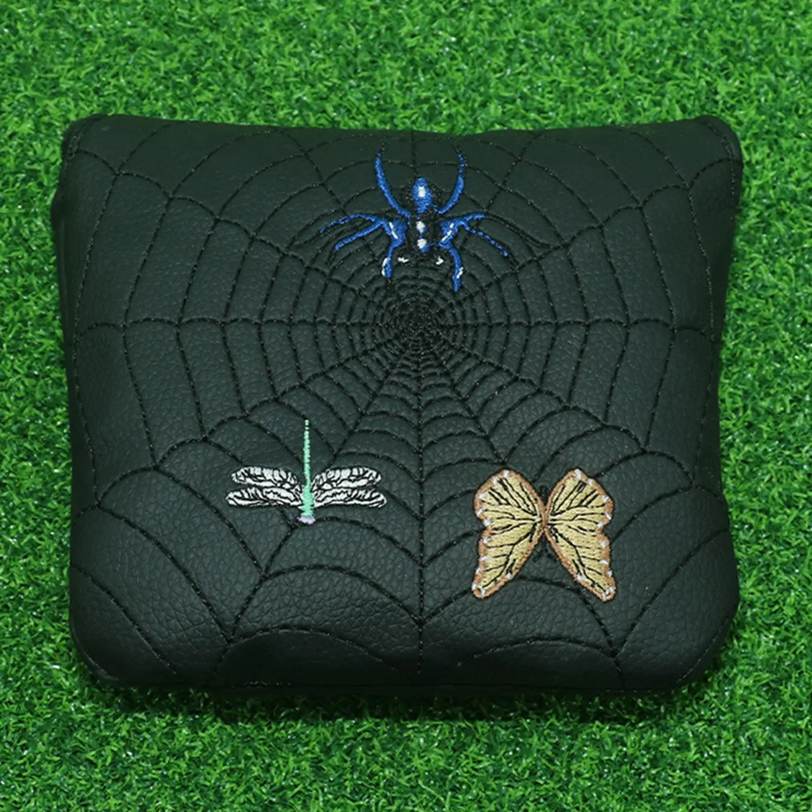 أغطية رأس نادي الغولف المغناطيسي مضحك ثلاثية الأبعاد Spiderweb التطريز نادي الغولف رئيس يغطي للغابات للرجال النساء الشباب المراهقين لاعبي الغولف