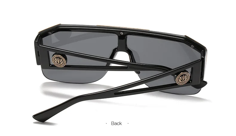 Neue Luxus übergroße Männer Sonnenbrille Marke Designer Sonnenbrille für Frauen Mode Farbverlauf quadratische Farben – Detail 11
