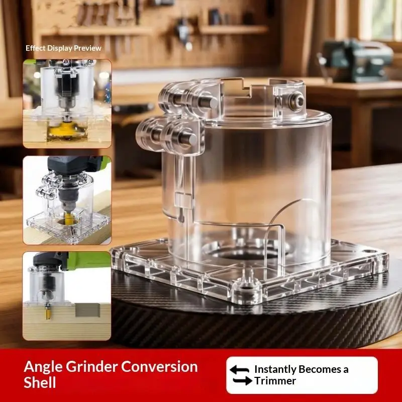 Hand Angle Grinder Converter To Edge Trimmer Base Wooden Router Bracket Woodwork Trimming Milling Machine Power Tool Accessorie