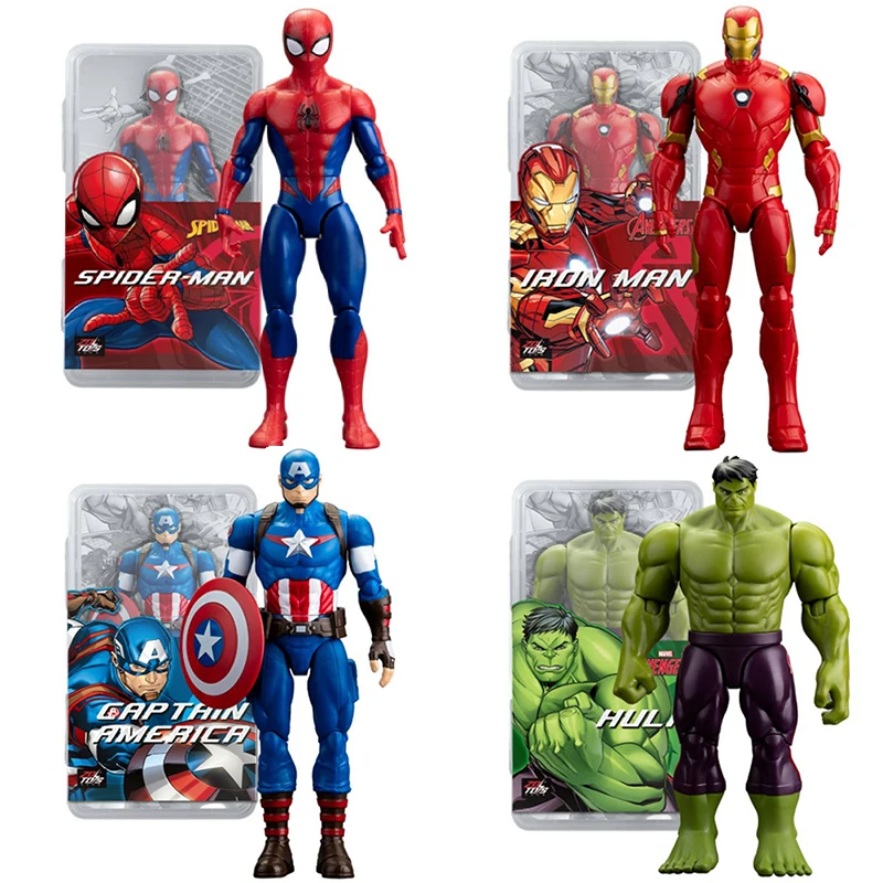 Hot ZDTDS 18CM Avengers Legends Figure Ghost Spider Iron Man Panther Hulk Captain Thor Falcon Miles Morales Thanos Figurine Toy