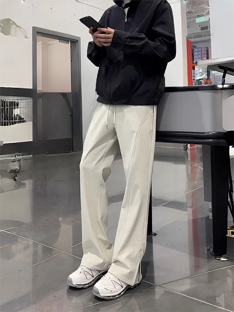 سراويل كاجوال رجالية مبطنة من American Sle Fce شتوية بسحاب جانبي مستقيم الساق مقاومة للماء وجافة في الهواء الطلق... #5