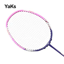 New Carbon Fiber Badminton Racket Ultra light Offensive YaKs Brand Professional Badminton Bat String Grip Cover Set Training