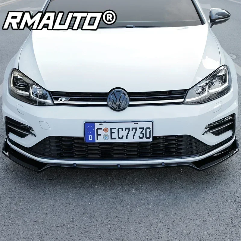 For VW Golf 7 MK7 MK7.5 GTI 2014-2020 Car Front Bumper Splitter Lip Diffuser Spoiler Protector Deflector Car Accessory Body Kit view 4