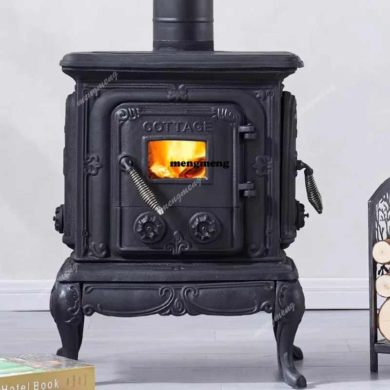 M138 Cast iron fireplace real fire home burning firewood living room heating bed and breakfast villa self-built house European r