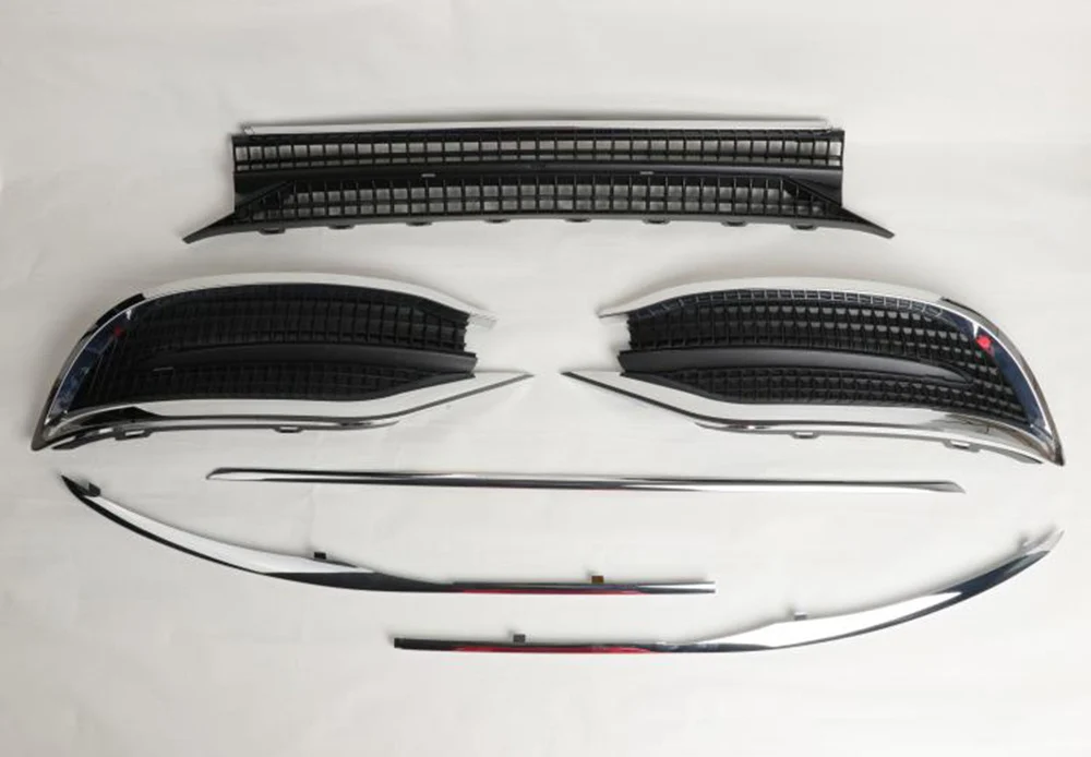 

For 2018 S Class W222 To MAY Style Small Body Kit Front Bumper Chrome Trims Grille W222 Upgrade To May Style Bodykit Facelift