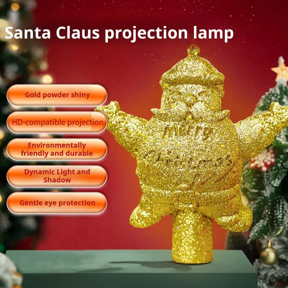 

Рождественские украшения в виде Санта Клауса, 3D вращающаяся звезда, проектор с рисунком, рождественская елка, Топпер для рождественской елки, домашний декор