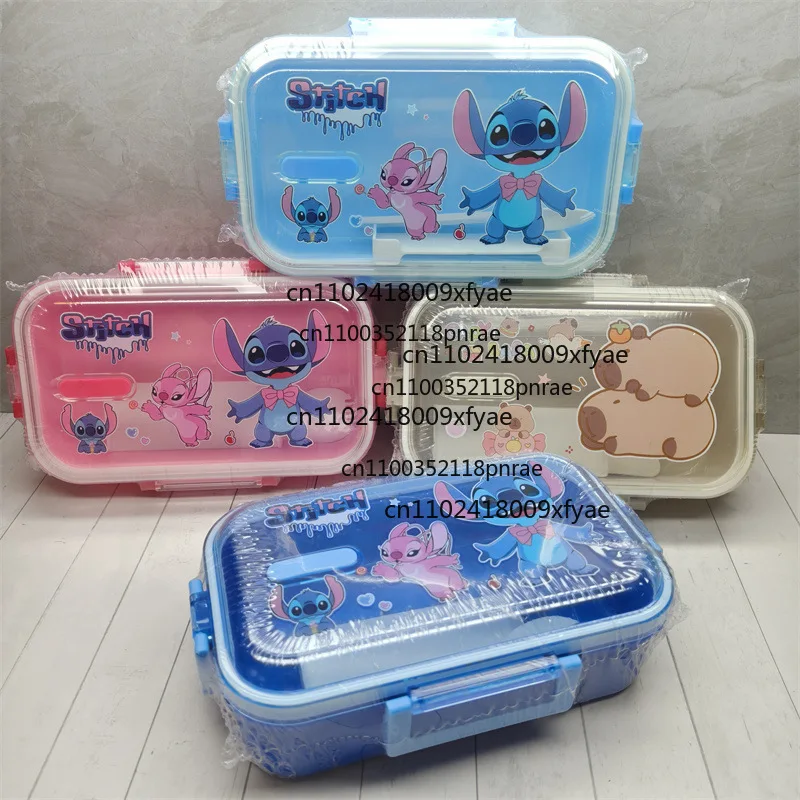 2025 Halloween Simpatico contenitore per il pranzo quadrato a 2 scomparti per bambini Studenti di grande capacità con contenitore Bento con cucitura a cucchiaio