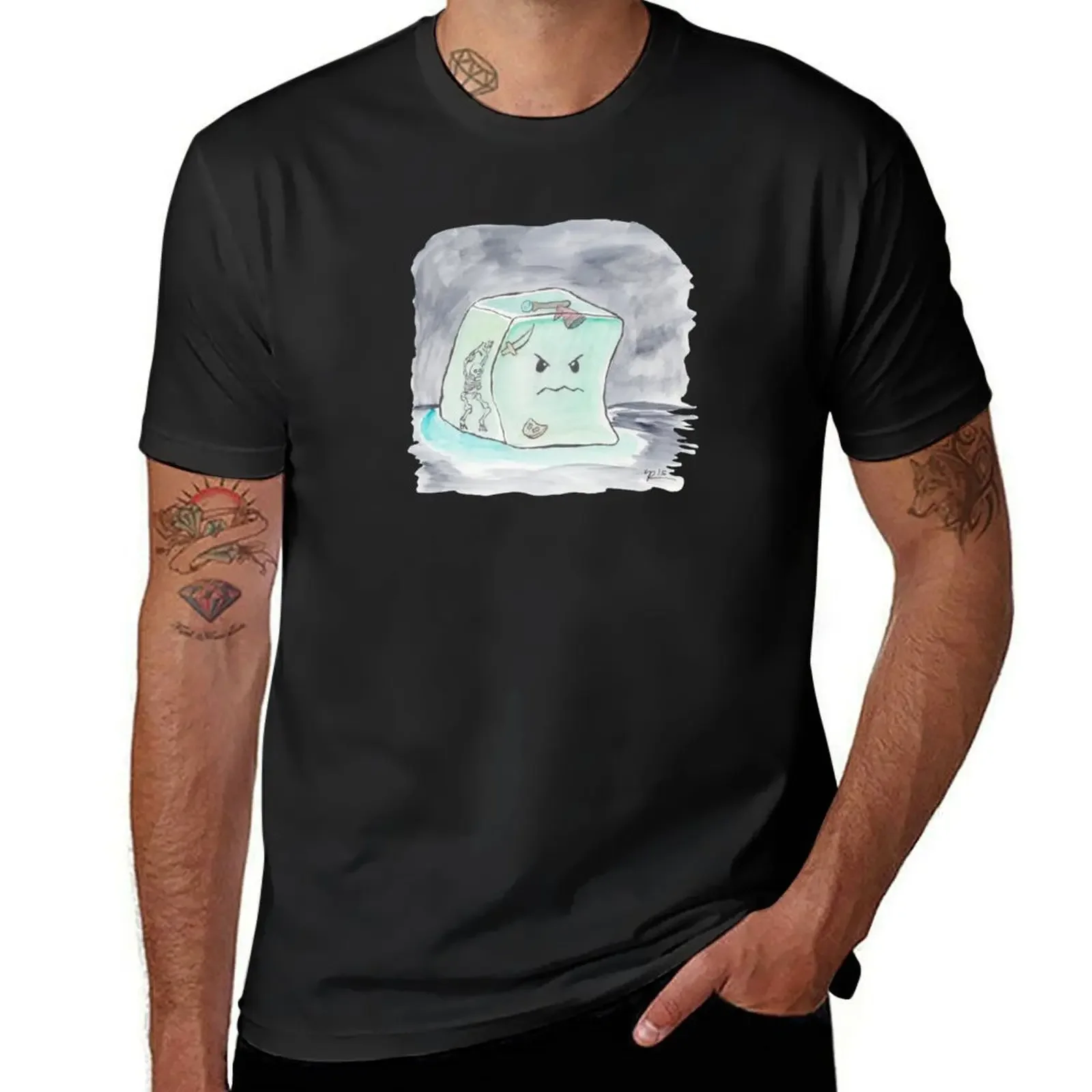 Beware The Angry Gelatinous Cube T-Shirt Blouse plain customs design your own workout shirts for men