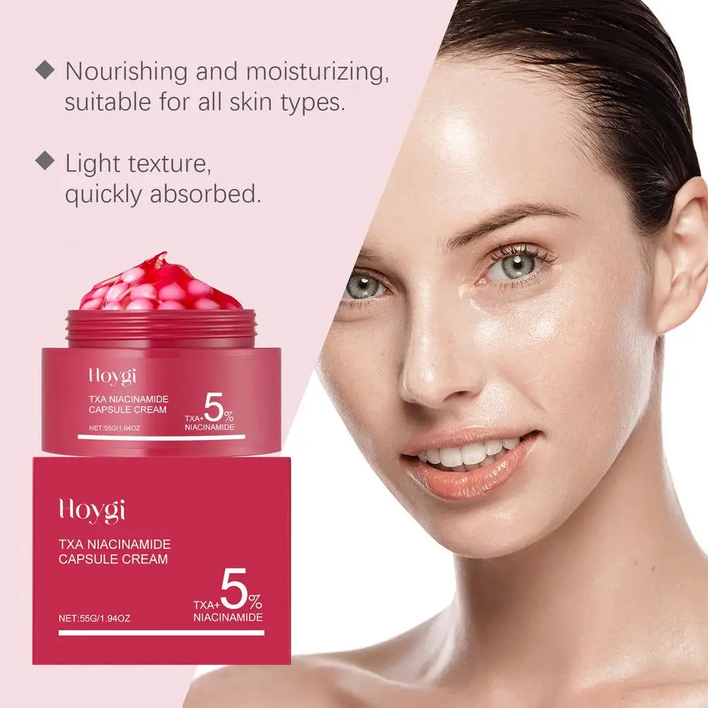 

55G Niacinamide Capsule Cream Hydrolyzed Collagen Deep Hydrating Jelly Cream Moisturizer Plump Nourished Care Facial Cream