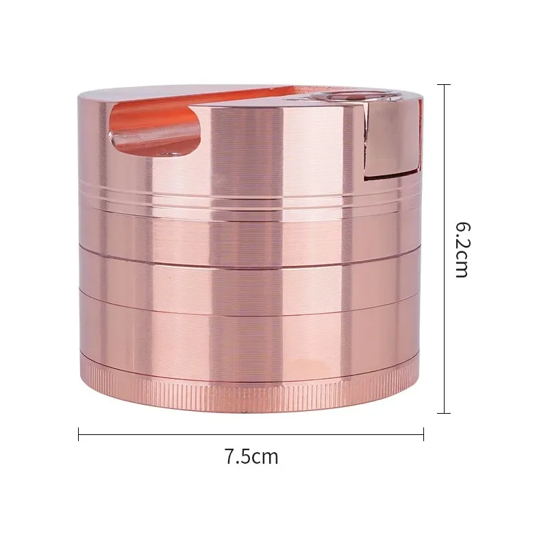 Multifunctional Zinc Alloy5 Layer Herb Tobacco Grind Spice Grinder chopped Portable Lighter Slot Handpipes Cigarette Holder