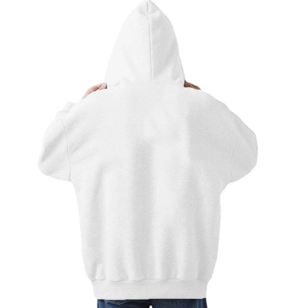 Frauen Solide Hoodies Mantel Harajuku Grundlegende Langarm Frühling Herbst Lose Zip Up Casual Übergroßen Sweatshirts Jacke mit Tasche – Detail 8