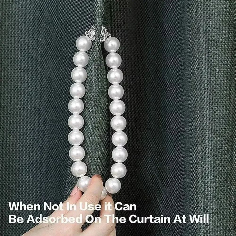 حزمة من مشبكين مغناطيسيين للستائر، بسيط وأنيق، طراز حديث، مناسبة لمعظم الستائر.