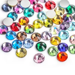 SS3~SS30 стразы AAAAA Top Quality Crystal Non Hotfix Nail art Rhinestone Super Bright Glass Strass 3D Nail Art Decoration
